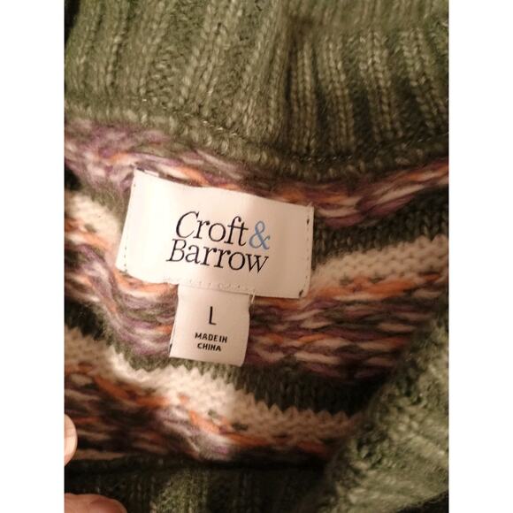 Croft & Barrow Women’s Fair Isle Ultra Soft Sweater Cabincore Nordic Winter Lg - Picture 6 of 11